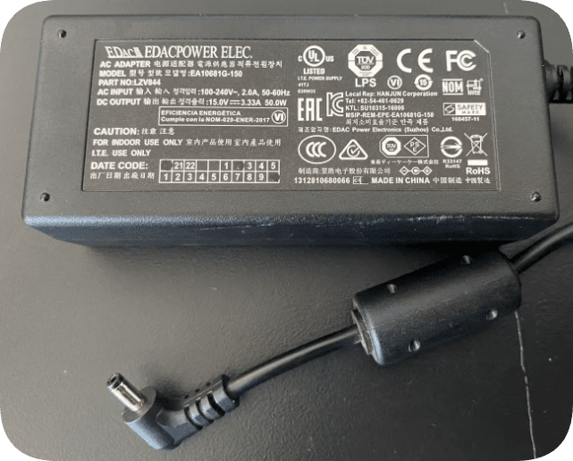 *Brand NEW*EDAC Power Adapter EA10681G-150 15V 3.33A 50W Small Round Connector 4.0x1.7mm Power Supply
